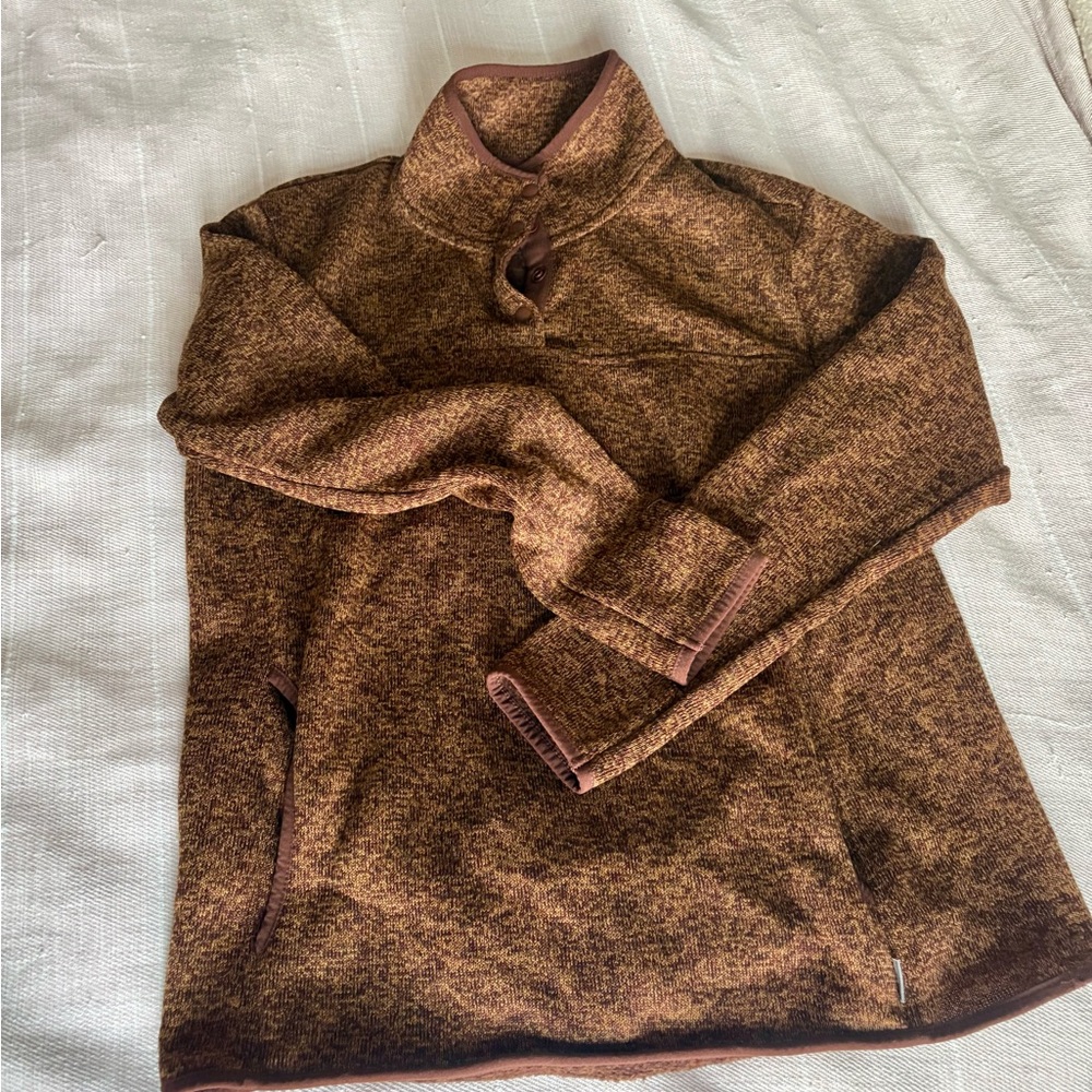 Eddie Bauer Rust and Brown Knit Sweater